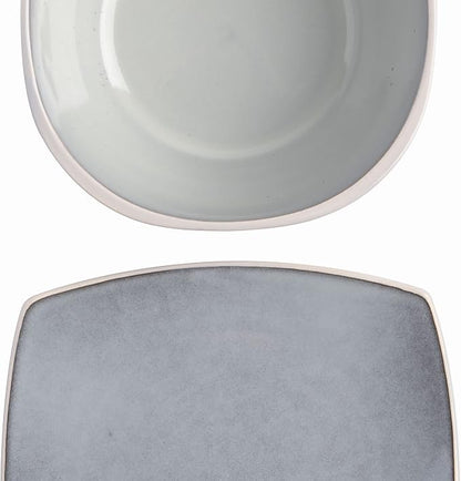 Gibson Elite Soho Lounge Square Reactive Glaze Stoneware Dinnerware Set
