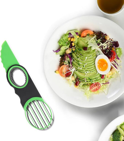 Egg Slicers Avocado 3-in-1 Avocado Slicer Tool - Stainless Steel Peeler, avocados Pit Remover & Fruit Scooper - Safe Ergonomic Avocado Saver with Non-Slip Grip