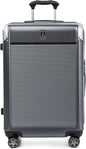 Travelpro Platinum Elite Hardside Expandable Checked Luggage, 8 Wheel Spinner, TSA Lock, Hard Shell Polycarbonate Suitcase, Vintage Grey, Checked Medium 25-Inch