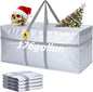 4 Pcs 176 Gallon Large Moving Bags with Zipper and Handles Foldable Storage Duffle Bags Heavy Duty Extra Large Totes for College Dorm Travel Clothes Blankets Bedding Moving (Silver)