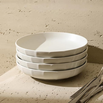 Stone Lain Rio 4-Piece Pasta Bowl Set Stoneware, Beige