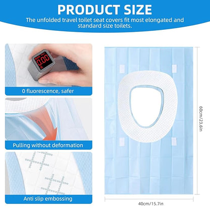 85 Pack Toilet Seat Covers Disposable 16x24 Inch XL Portable Toilet Liners Travel Seat Cover for Outdoors,Hotel, Hospital, Travel, Public Toilet Seat Cover (85 Pack, XL)
