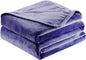 Surii Home Luxury Microfiber Flannel Blanket, Super Soft, Warm, Cozy, Fluffy, and Breathable, Perfect Throws for Bed, Couch, Sofa, for All Season Use. 350GSM Queen Size 90x90 Inches(Navy Blue)
