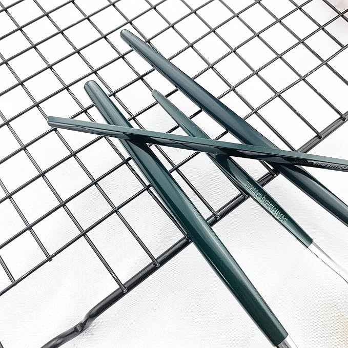 JASHII Flatware Serving Set 24 Piece, Stainless Steel Silverware Set, Green Silver Cutlery Set, Modern Elegant Tableware Set for Party, Christmas, Dinner (Green Silver)