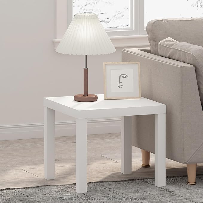 Furinno Classic Coffee Table, Square Modern Coffee Table