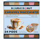Double Donut Coffee Flavored Coffee Pods, Caramel Macchiato Coffee for Keurig K Cups Machines, Medium Roast in Recyclable Pods, 24 Count