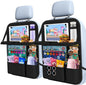 Car Backseat Organizer with table Tray, 9 Storage Pockets Backseat Car Organizer with Tablet Holder, Back seat Organizer for Kids Road Trip Essentials Travel (1Pack)