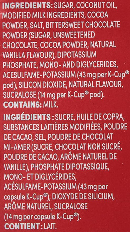 Tim Hortons Original Hot Chocolate, Single Serve Keurig K-Cup Pods, 10 Count