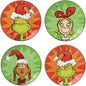 Lenox 898093 Merry Grinchmas Tidbit Plates, Service For 4, Assorted, Christmas Dishes, Dinnerware Set, Holiday