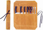 Denifiter Knife Cases Organizer-Durable 16OZ Waxed Canvas Knife Roll Construction-7 Pockets - (Khaki)