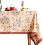 patdrea Designer Vintage Beige Rectangle Tablecloth,Italian Breathable Linen Trees Pattern Table Cloth,Decor Table Cover Cloth for Kitchen Dining,Christmas,Thanksgiving,55"x87"-Tatiana a