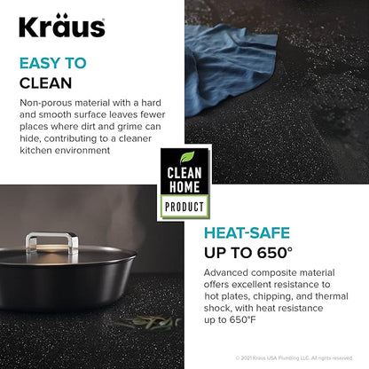 KRAUS Kitchen Sink Bellucci 29” Undermount Workstation Granite, Metallic Gray, Accessories, KGUW2-30MGR