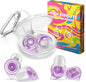 Concert Ear Plugs, 2 Pairs High Fidelity Ear Plugs Noise Reduction with Acoustic Filter – NRR of 22 and 24dB Silicone Ear Plugs for Festival, Nightclub, DJs, Musicians, Noisy Workplace(Purple)