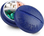 Pill Box Round for Travel - Mini Compact Portable 4 Compartment Pills Case Organizer, Vitamin and Medication Dispenser Holder for Up to 4 Times A Day, BPA Free Pill Reminder by MEDca