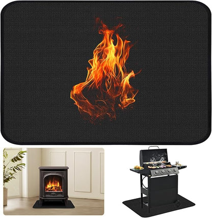 48×36 Inch Under Grill Mats for Outdoor Grill, Hearth Rugs for Fireplaces Fire Resistant, Gas and BBQ Grill Oil-Proof Water-Proof Protector for Decks, Patios and Indoor Grill