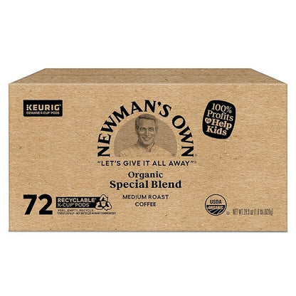 Newman's Own Organics Special Blend Keurig Single-Serve K-Cup Pods, Medium Roast Coffee, 72 Count