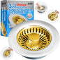 zaa Kitchen Sink Drain Strainer - Kitchen Sink Stopper, 304 Stainless Steel Sink Drain Stopper, Sink Protector for Kitchen with Anti-Clog Filter, Fit US Standard 3-1/2'' Sink Drain Hole, Gold