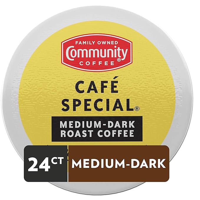 Community Coffee Café Special Medium Dark Roast, Single-Serve Keurig K-Cup Pods, 24 Count (Pack of 1)