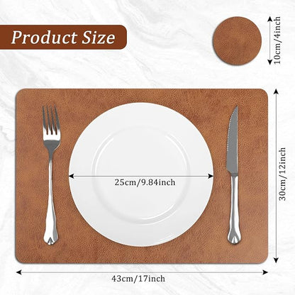 comfoyar Faux Leather Placemats