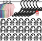 36 Pcs Travel Hangers Portable Foldable Travel Hanger Organizer, Plastic Cruise Ship Essentials Clothes Folding Hangers for Camping Flying RV Europe Vacation Essentials Suitcase, Night Black