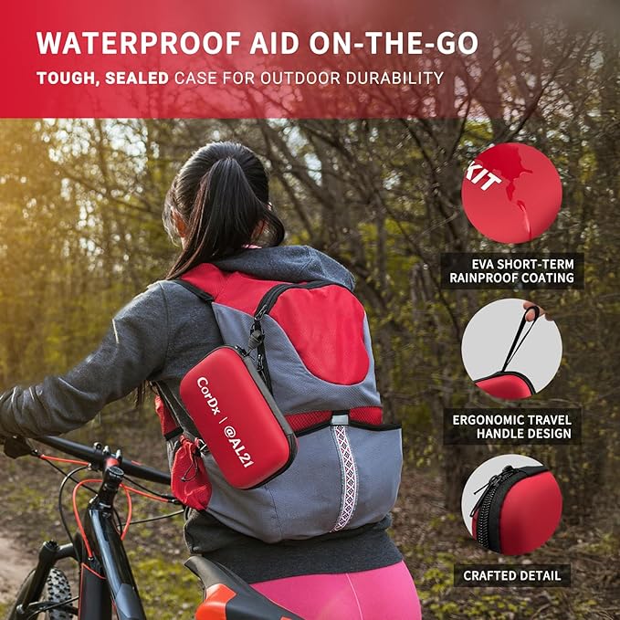 All-Purpose First Aid Kit 184 Pieces, Emergency Kit for Home, Travel, Car, Business, Worksite and Office, Portable Emergency Supplies for Minor Cuts, Scraps, Sprains & Burns