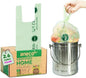 ANECO 100% Compostable Food Waste Bags 2.6 Gallon With Handles, Small Compost Bags for Countertop Bin, OK Compost HOME & BPI Certified Compostable Kitchen Food Waste Bag (45 Count)