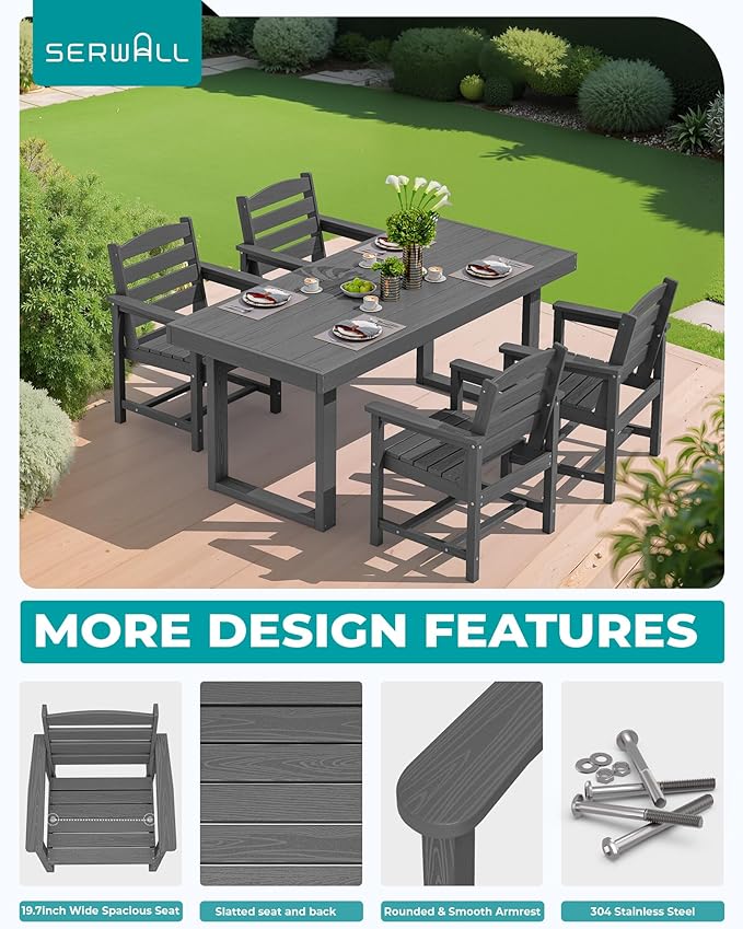 SERWALL HDPE Outdoor Dining Set