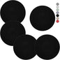 Trivets for Hot Dishes, Pots and Pans, 8 Inches Hot Pads 5 Pcs, Pot Holders for Kitchen, Heat Resistant Mat Protect Counter, Coasters Set Home Essentials Farmhouse Decor (Black)