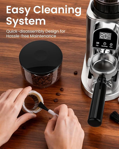 Conical Burr Coffee Grinder Electric Coffee Bean Grinder with 48 Precise Settings, Anti-Static Coffee Grinders for Home Use, Adjustable Conical Burr Mill for Espersso/Drip/French Press