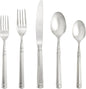 FORTESSA Nyssa 18/10 Stainless Steel Flatware, 20 Piece Place Setting With Table Knives, Forks and Spoons (Service For 4), Dishwasher Safe, Mirrored