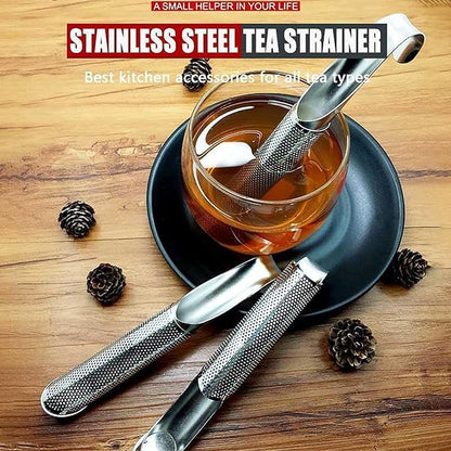 Stainless Steel Tea Diffuser & Strainers - 2PCS Long-handle Filters for Loose Leaf Tea, Coffee, Spices