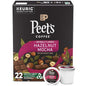 Peet's Coffee, Flavored Light Roast Keurig K-Cup Pods - Hazelnut Mocha 22 Count (1 Box of 22 K-Cup Pods)
