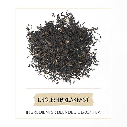 BREWIX, English Breakfast Black Tea Leaves (50+ Cups, 3.53oz/100g) Gluten Free | Strong, Robust & Aromatic | High Caffeine Loose Leaf