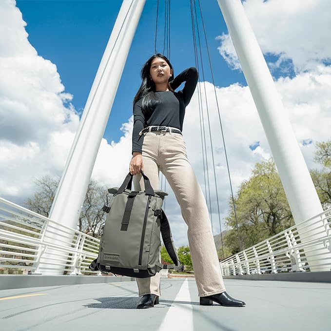 WANDRD All New PRVKE 15L V4 Camera Backpack: Built-In Camera Cube Travel Backpack with Quick Side Access, Rolltop Expansion, Clamshell Opening, Magnetic Tote Handles