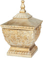 Deco 79 Polystone Solid Decorative Jars, 8" x 8" x 12", Gold