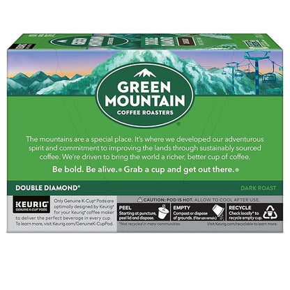 Green Mountain Coffee Roasters Double Diamond Keurig Single-Serve K-Cup pods, Dark Roast Coffee, 60 Count (6 Packs of 10)