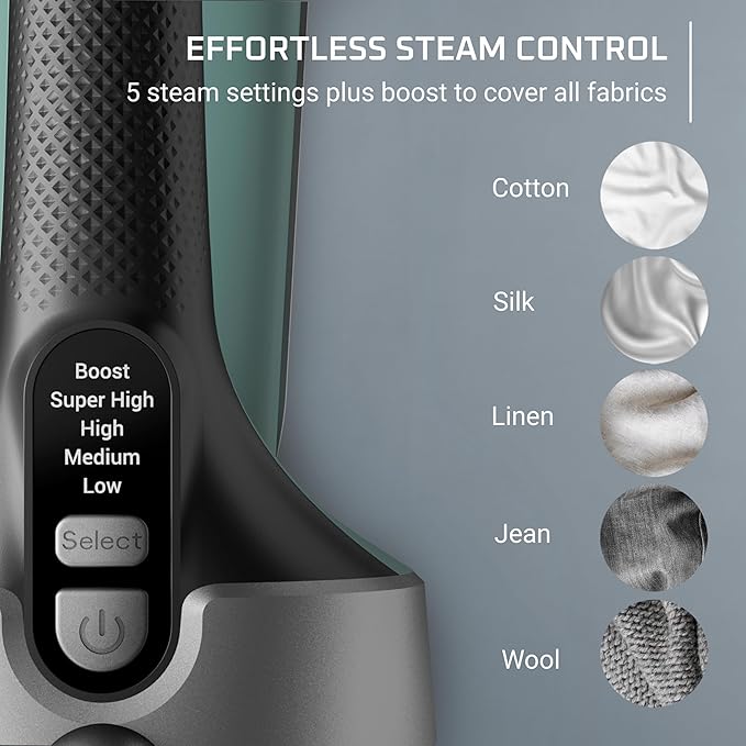 Rowenta Handheld Steamer for Clothes, Pure Force 2in1 Steamer & Iron, 1875W, Vertical/Horizonal Steaming & Ironing, Lightweight, Auto-off, XL power, 1875 Watts, DR8822