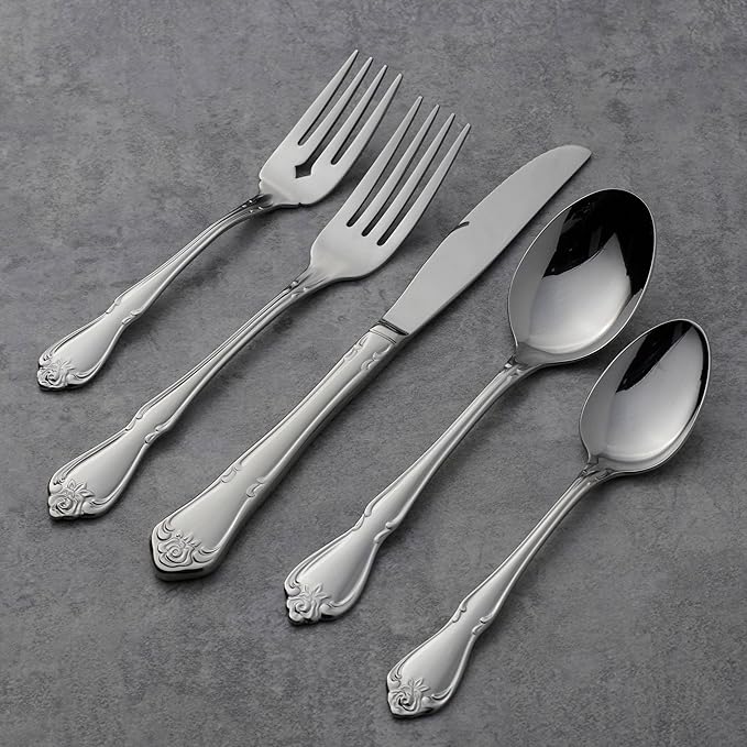 Oneida True Rose Dinner Forks, silver set of 4