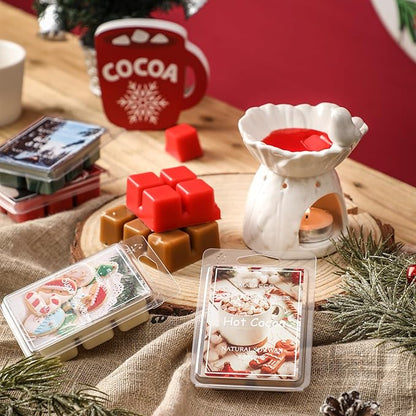 Maracco Christmas Scented Wax Melts, Soy Wax Cubes for Wax Warmer, Wax Melts Wax Cubes Xmas Winter, 6 x2.5oz