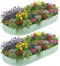 WORKPRO 2PK 8x4x1ft Outdoor Galvanized Raised Garden Bed, Easy Assembly Planter