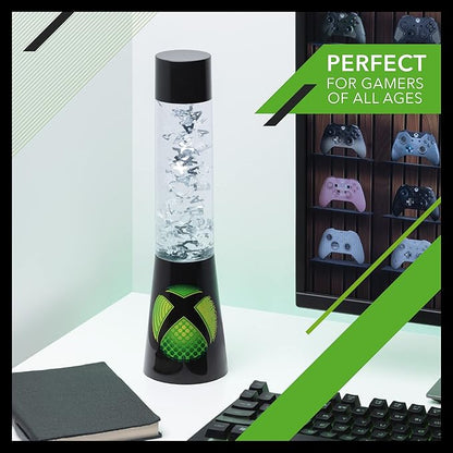 Paladone Xbox Glitter Flow Lamp, Night Light Mood Lighting, 33 cm