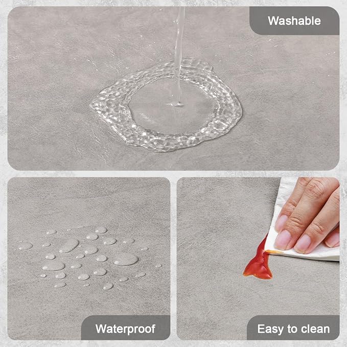 Vinyl Placemats Set of 6, Dual Sided Place Mats