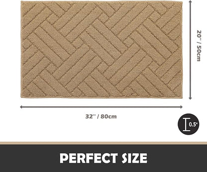 Door Mat Indoor Doormat, Entryway Rug Door Mats Non-Slip Rubber Backing, Low-Profile Entrance Rugs, Absorbent Resist Dirt Doormats Inside Floor Door mat for Entryway,20" x31.5 Brown