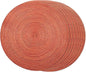 FunWheat Round Braided Placemats Set of 8 Place mats for Dining Tables Woven Heat Resistant Table Mats 15 inch for Fall(Orange,8pcs)