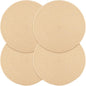 Billbotk Round Woven Placemats Set of 4, 13 Inches Table Place Mats for Dining Table, Hot Pads for Kitchen, Trivets for Hot Dishes, Pots and Pans,Tabletop Accessories(Beige)