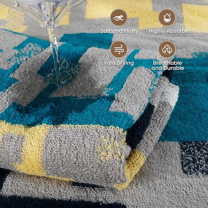 SEMAXE Bathroom Towel, 100% Cotton Bath Towel with Hanging Loop and Smart Tag, Hotel & Spa Quality Soft Absorbent Towel, Gift Box Packaging, 1 Pc Bath Towel, 55" L x 27" W