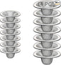 14PCS Drain Mesh Basket, 2.125'' & 2.75" Bathroom Mesh Sink Drain Strainer Screen Cover Small Slop Basket Filter Trap Tub Drain Screen Hair Catcher for Lavatory RV Shower Floor Utility Drain