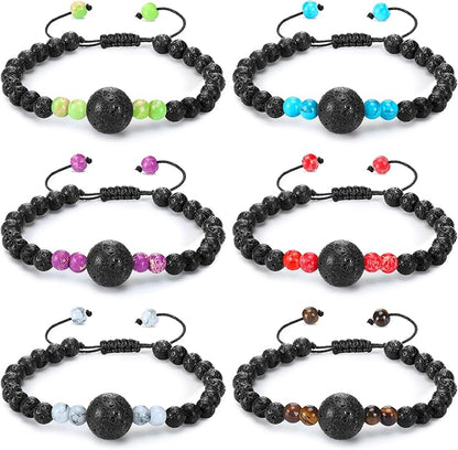 Sureio 6 Pcs Motion Sickness Bands Bracelet Anti Nausea Adjustable Wristband for Cruise Ship Essentials Seasickness Adult