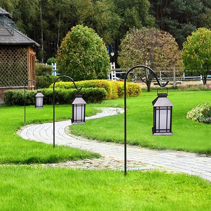 11" Solar Lantern Outdoor Garden Hanging Lanterns Waterproof LED Vintage Flickering Flame Lanterns for Patio, Table, Party.