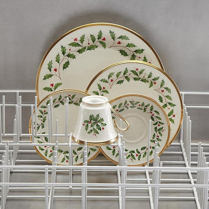 Lenox 146590600 Holiday 5-Piece Place Setting, Christmas Drinkware Set, Hosting